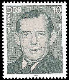 Briefmarke: Verdienstvolle Persönlichkeiten der Arbeiterbewegung, Karl Maron ...