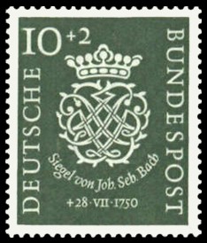 10 + 2 Pf Briefmarke: 200. Todestag J. S. Bach