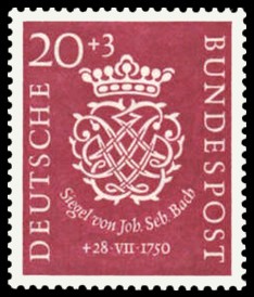 20 + 3 Pf Briefmarke: 200. Todestag J. S. Bach