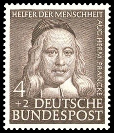 4 + 2 Pf Briefmarke: Helfer der Menschheit, 1953