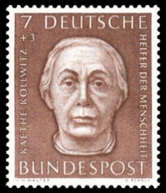 7 + 3 Pf Briefmarke: Helfer der Menschheit, 1954