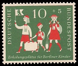 10 + 5 Pf Briefmarke: Erholungsplätze für Berliner Kinder