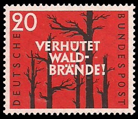 20 Pf Briefmarke: Verhütet Waldbrände