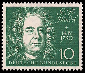 10 Pf Briefmarke: Einweihung der Beethoven-Halle zu Bonn