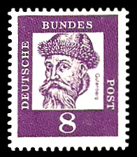 8 Pf Briefmarke: Bedeutende Deutsche