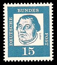 15 Pf Briefmarke: Bedeutende Deutsche