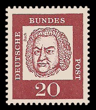 20 Pf Briefmarke: Bedeutende Deutsche
