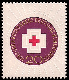 20 Pf Briefmarke: 100 Jahre Internationales Rotes Kreuz