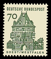 70 Pf Briefmarke: Deutsche Bauwerke