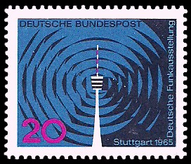 20 Pf Briefmarke: Deutsche Funkausstellung 1965