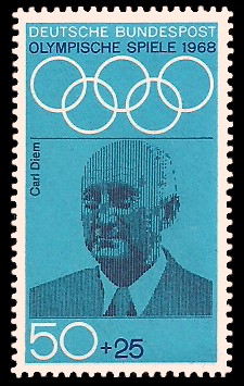 50 + 25 Pf Briefmarke: Olympische Spiele 1968