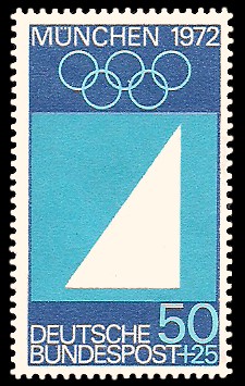 50 + 25 Pf Briefmarke: Olympische Spiele in München 1972