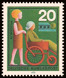 20 Pf Briefmarke: Hilfsdienste