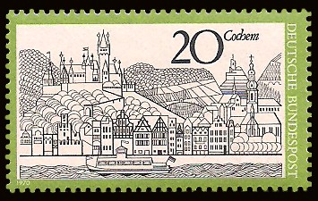 20 Pf Briefmarke: Cochem an der Mosel