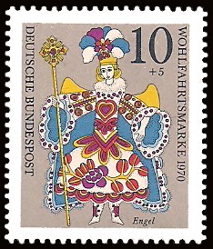 10 + 5 Pf Briefmarke: Weihnachtsmarke 1970