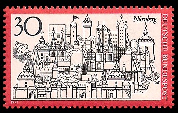 30 Pf Briefmarke: Nürnberg