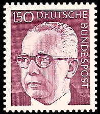 150 Pf Briefmarke: Bundespräsident Gustav Heinemann