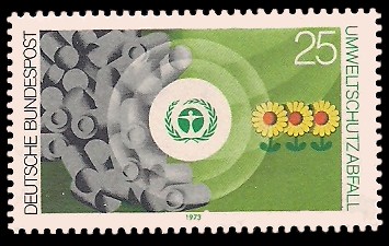 25 Pf Briefmarke: Umweltschutz