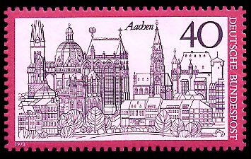 40 Pf Briefmarke: Aachen