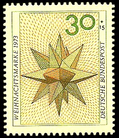 30 + 15 Pf Briefmarke: Weihnachtsmarke 1973