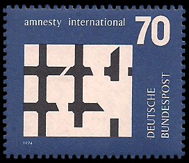 70 Pf Briefmarke: Amnesty International