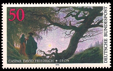 50 Pf Briefmarke: 200. Geburtstag Caspar David Friedrich