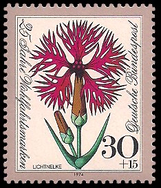 30 + 15 Pf Briefmarke: 25 Jahre Wohlfahrtsmarken