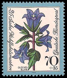 70 + 35 Pf Briefmarke: 25 Jahre Wohlfahrtsmarken