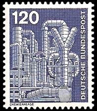 120 Pf Briefmarke: Industrie und Technik