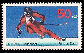 50 + 25 Pf Briefmarke: Für den Sport