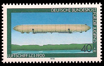 40 + 20 Pf Briefmarke: Für die Jugend, Luftfahrt