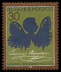 30 Pf Briefmarke: 200. Geburtstag Clemens Brentano