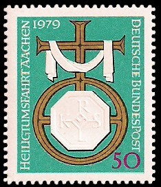 50 Pf Briefmarke: Heiligtumsfahrt Aachen