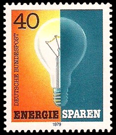 40 Pf Briefmarke: Energie sparen