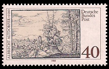 40 Pf Briefmarke: 500. Geburtstag Albrecht Altdorfer