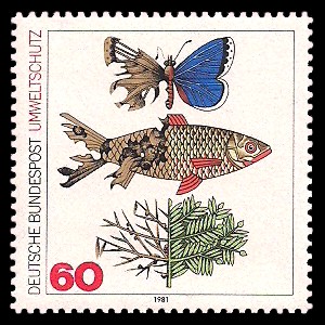 60 Pf Briefmarke: Umweltschutz