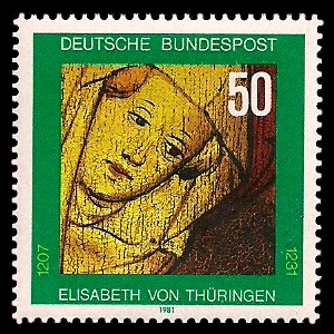 50 Pf Briefmarke: 750. Todestag Elisabeth von Thüringen