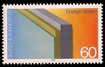 60 Pf Briefmarke: Energie sparen