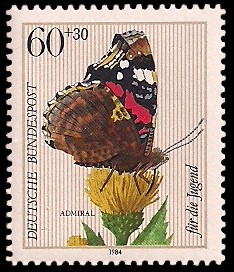 60 + 30 Pf Briefmarke: Für die Jugend, Insekten