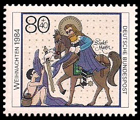 80 + 40 Pf Briefmarke: Weihnachtsmarke 1984