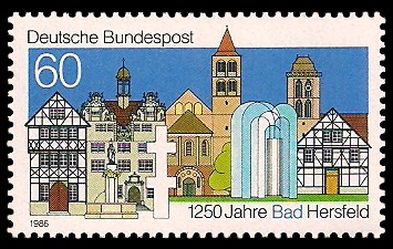 60 Pf Briefmarke: 1250 Jahre Bad Hersfeld