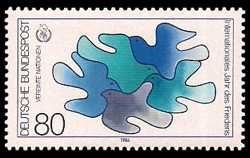 80 Pf Briefmarke: Internationales Jahr des Friedens