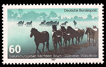 60 Pf Briefmarke: Naturschutzgebiet Merfelder Bruch