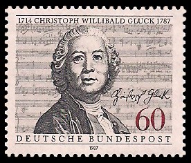 60 Pf Briefmarke: 200. Todestag Christoph Willibald Gluck