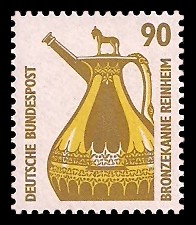 90 Pf Briefmarke: Serie Sehenswürdigkeiten