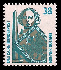 38 Pf Briefmarke: Serie Sehenswürdigkeiten