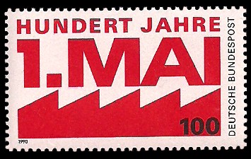 100 Pf Briefmarke: hundert Jahre 1. Mai