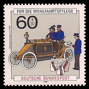 60 + 30 Pf Briefmarke: Wohlfahrtsmarke 1990, Postgeschichte