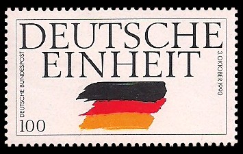 100 Pf Briefmarke: Deutsche Einheit