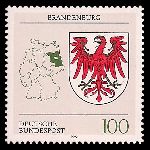 Wappen Der Bundeslander Brandenburg Briefmarke Brd